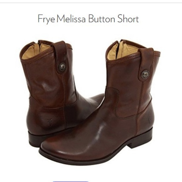 Frye Shoes - Frye Melissa Button  Short brown boots